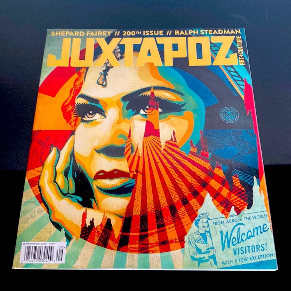 JUXTAPOZ MAGAZINE, SEPTEMBER 2017, SHEPARD FAIREY COVER
